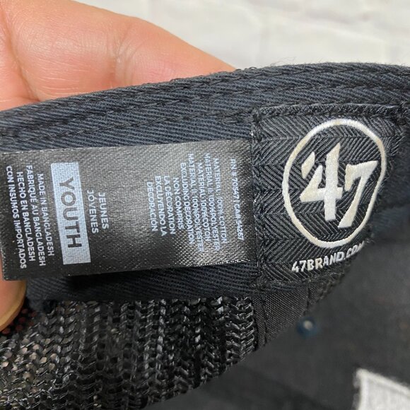 NFL Raiders Football Floral Trucker Hat Mesh Youth Size 47 Brand Embroidered - Picture 9 of 10